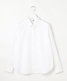 J.PRESS LADIES BEZコットンナイロン ストライプ シャツカラー ブラウス