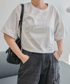 WEGO ラインストーンショートT