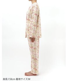 WACOAL パジャマ 長袖 長ズボン 綿100%(本体) ミントン レディース NDX541 /ワコール