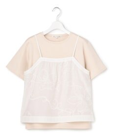 23区 【先行予約】シアーエンブロイダリー キャミソール コンビ Tシャツ