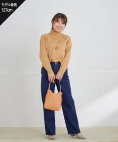 Tiaclasse 【安田美沙子さん/小倉優子さん着用】【洗える】ストレッチワイドデニム