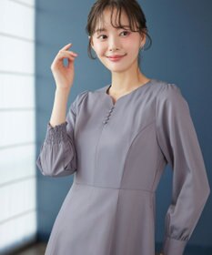 Tiaclasse 【セレモニー・XSサイズ追加・新色追加】ハートネックくるみ釦ワンピース