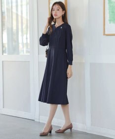 Tiaclasse 【セレモニー・XSサイズ追加・新色追加】ハートネックくるみ釦ワンピース