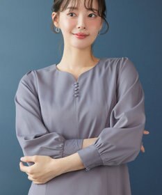 Tiaclasse 【セレモニー・XSサイズ追加・新色追加】ハートネックくるみ釦ワンピース