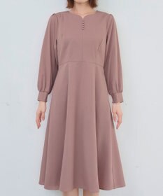 Tiaclasse 【セレモニー・XSサイズ追加・新色追加】ハートネックくるみ釦ワンピース