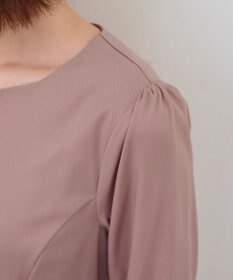 Tiaclasse L 【セレモニー・新色追加】ハートネックくるみ釦ワンピース