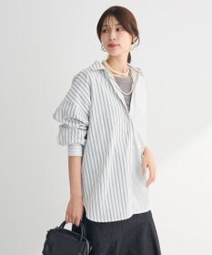 Green Parks イージーケアストライプシャツ