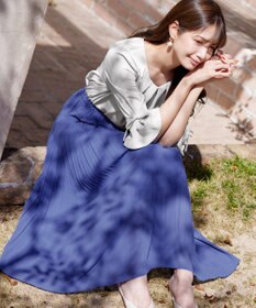 Tiaclasse L 【洗える/ウエストゴム】 ジョーゼットプリーツスカート