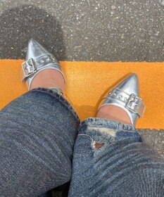 WEGO ハトメベルトポインテッドシューズ