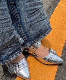 WEGO ハトメベルトポインテッドシューズ