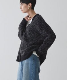 AMERICAN HOLIC アニマル柄Ｖネックニットカーディガン