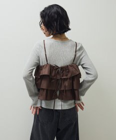 Green Parks ・ＳＵＧＡＲ　ＳＰＯＯＮ　レザーライクティアードキャミ