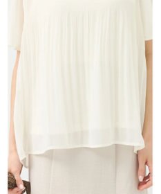 earth music&ecology マジョリカプリーツ半袖ブラウス