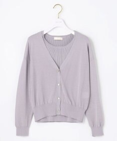 ANY SIS S 【美人百花6月号掲載】2SET シアーカーディガン アンサンブル