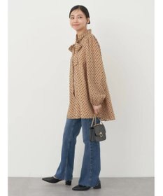 earth music&ecology ドットチュニック丈リボン付きワンピース