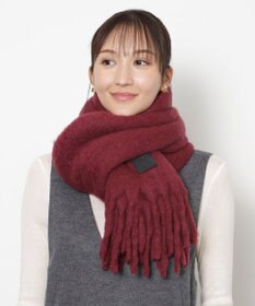 MOONBAT 【WEB限定】FURLA ウール混シャギー無地マフラー/幅40cm