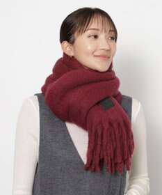 MOONBAT 【WEB限定】FURLA ウール混シャギー無地マフラー/幅40cm