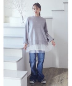 earth music&ecology アンチピリングバックスリットプルオーバー