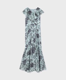 GRACE CONTINENTAL フラワープリントフリルワンピース