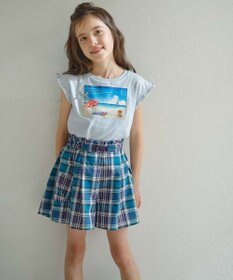 組曲 KIDS 【150-160cm】オーガニックコットンチェック ショートパンツ