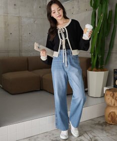 WEGO 【2024年秋冬新色カラー追加★】リボン2WAYカーデ