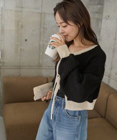 WEGO 【2024年秋冬新色カラー追加★】リボン2WAYカーデ