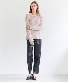 BEIGE， HYAL / フェイクレザーカービーラインイージーパンツ