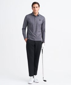 23区GOLF 【MEN】モノグラム総柄長袖ポロシャツ