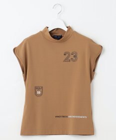 23区GOLF 【WOMEN】新色追加！【吸水速乾/UVカット】フレンチスリーブロゴモックネック