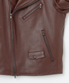 JOSEPH ABBOUD 【長く育てたいサスティナブルなレザー】ラムレザー ブルゾン