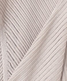 自由区 【洗える・XSサイズあり】ハイツイストコットンアセテートメッシュ カーディガン