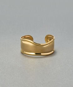 Phoebe アークカフワイドバングル　ゴールド