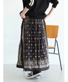 CRAFT STANDARD BOUTIQUE パネル柄マキシギャザースカート