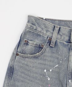 WEGO ペイントストレートデニムパンツ