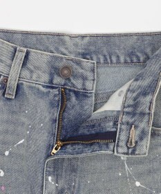 WEGO ペイントストレートデニムパンツ