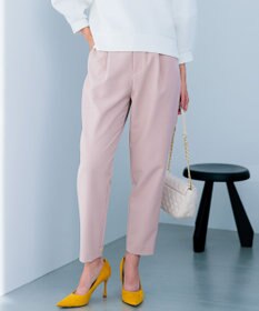 組曲 【洗える・ストレッチ】プランタンカラークロップド パンツ