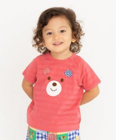 MIKI HOUSE HOT BISCUITS 【80-120cm】 顔ドン 半袖Tシャツ