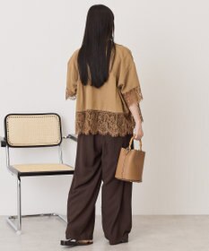 AMERICAN HOLIC レース切り替え半袖シャツ