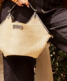 gaimo 【GAIMO/ガイモ】ラフィアバケットバッグ/JALONBLACK