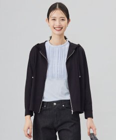 J.PRESS LADIES L 【洗える】スパーク ニット パーカー