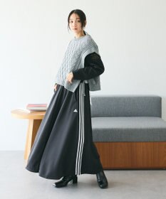 CRAFT STANDARD BOUTIQUE 洗える/2WAYケーブルニットリボンベスト
