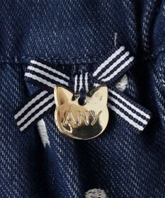 ANY KIDS ネコ×ドット刺繍 スキャッツ