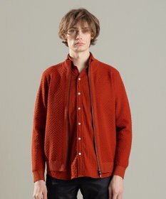 JOSEPH HOMME ヴィスコースリンクスジャガード　ジップアップ　カーディ