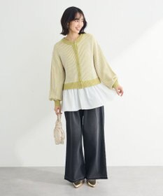 Green Parks 配色リブドッキングチュニック