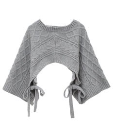 CRAFT STANDARD BOUTIQUE 洗える/2WAYケーブルニットリボンベスト