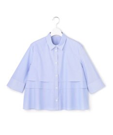 ICB L 【先行予約】クリーンタフタ レイヤードディテール クロップドシャツ