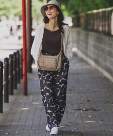 23区 【洗える】Ratti フラワーアートプリント ワイド パンツ