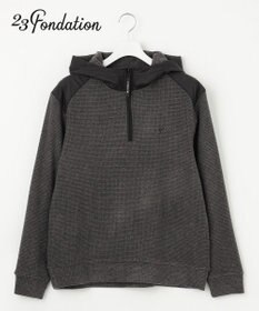 23区GOLF 【23Fondation/MEN】【吸湿発熱】ワッフルジャガード ハーフジップ