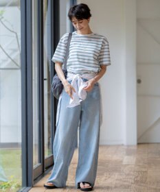 23区 【SLOW/一部店舗限定】LIGHT DENIM バレルワイド パンツ