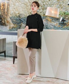 Tiaclasse 【洗える】スエードポンチテーパードパンツ